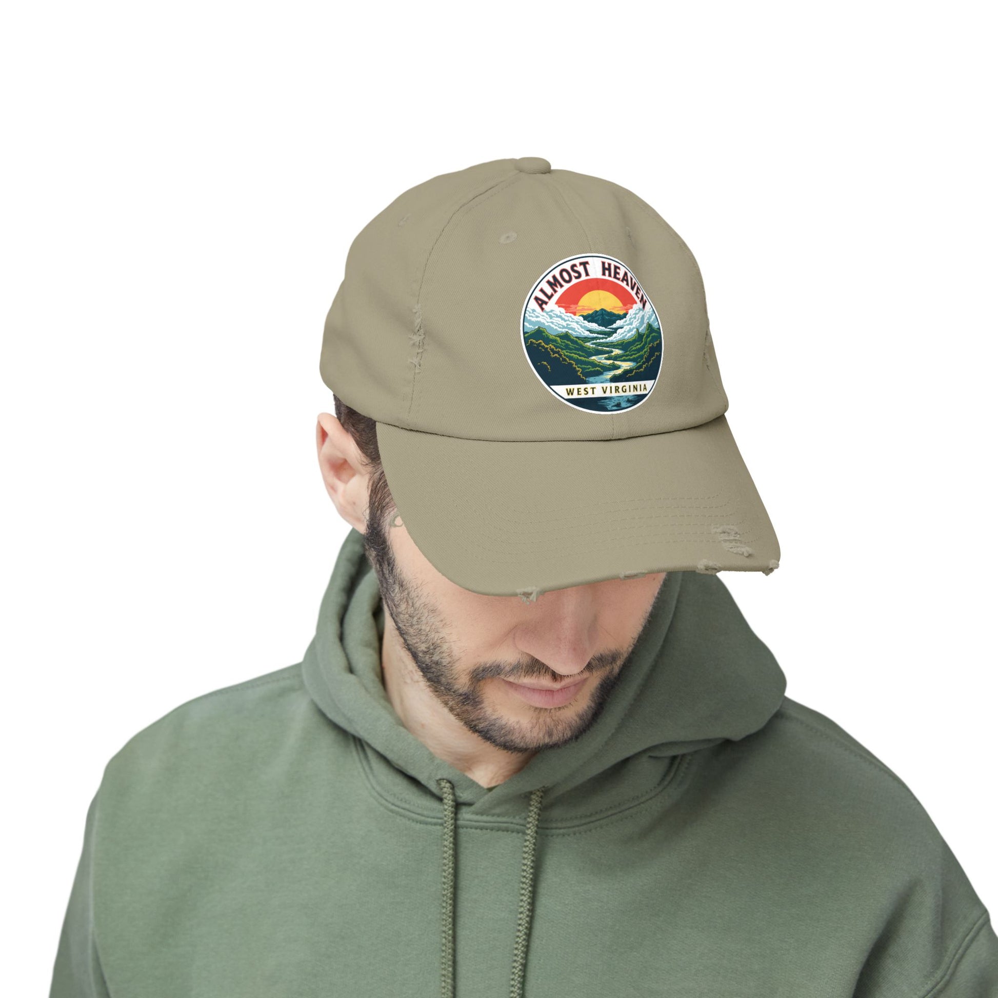 Vintage Dad Style Hat | "Almost Heaven West Virginia"-Nicodemus Studios