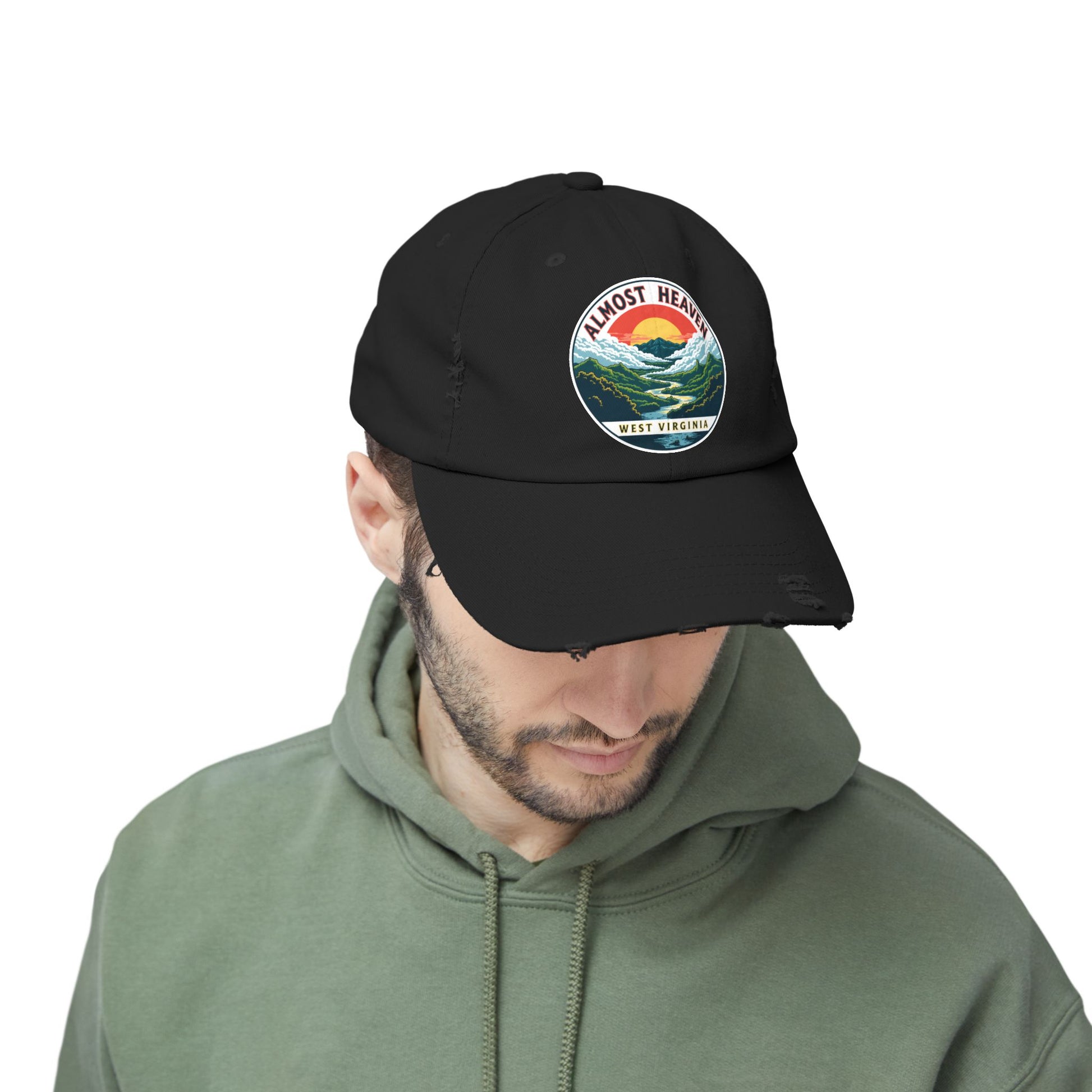 Vintage Dad Style Hat | "Almost Heaven West Virginia"-Nicodemus Studios