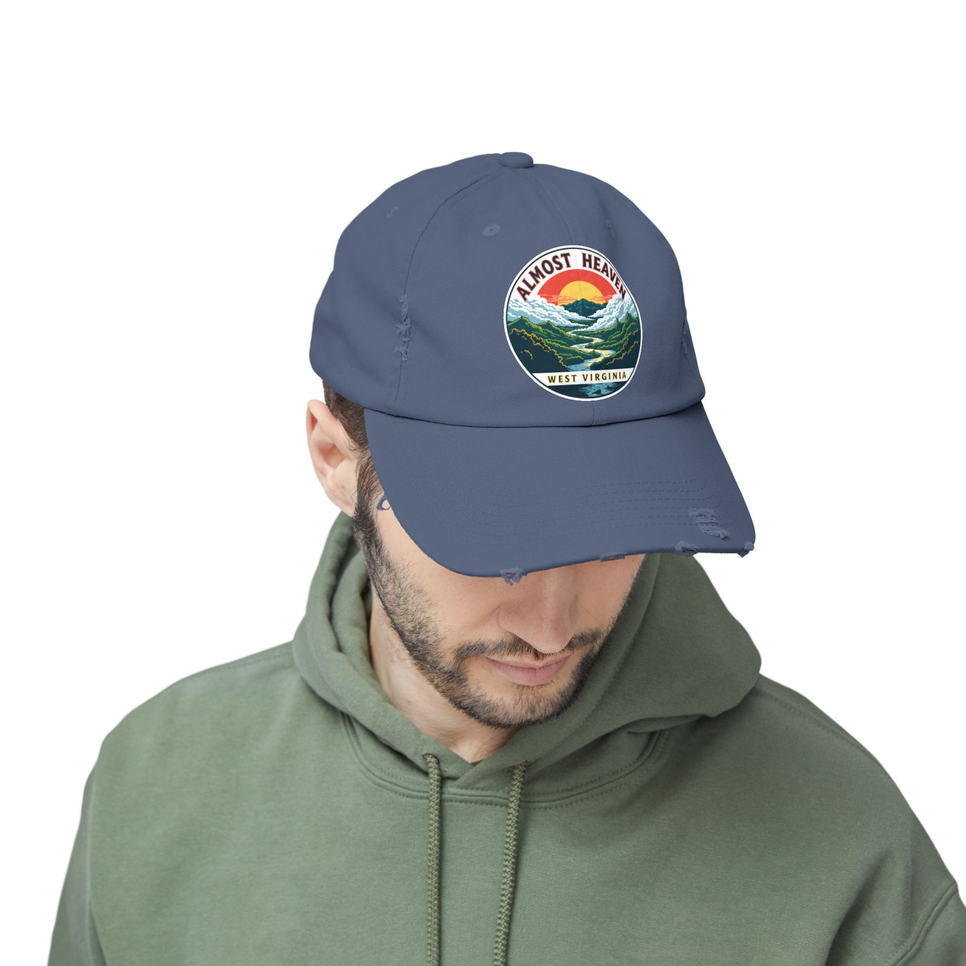Vintage Dad Style Hat | "Almost Heaven West Virginia"-Nicodemus Studios