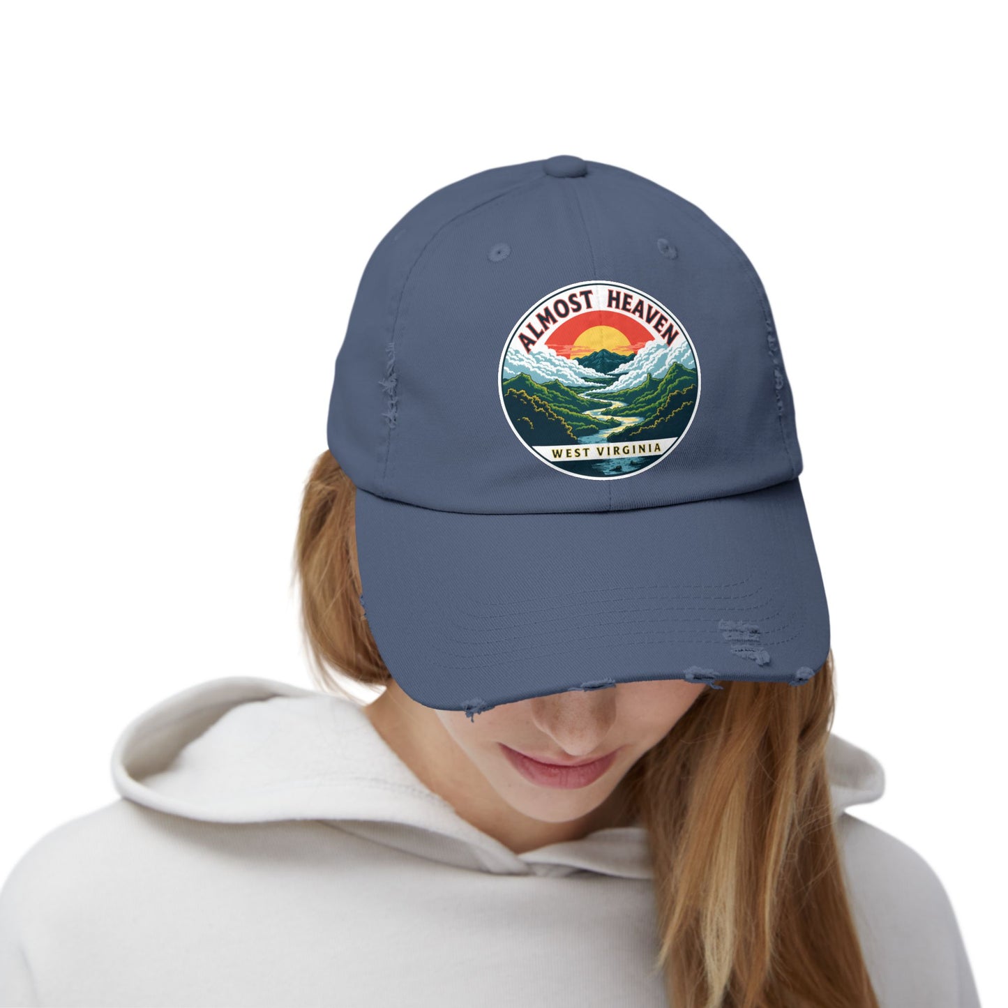Vintage Dad Style Hat | "Almost Heaven West Virginia"-Nicodemus Studios