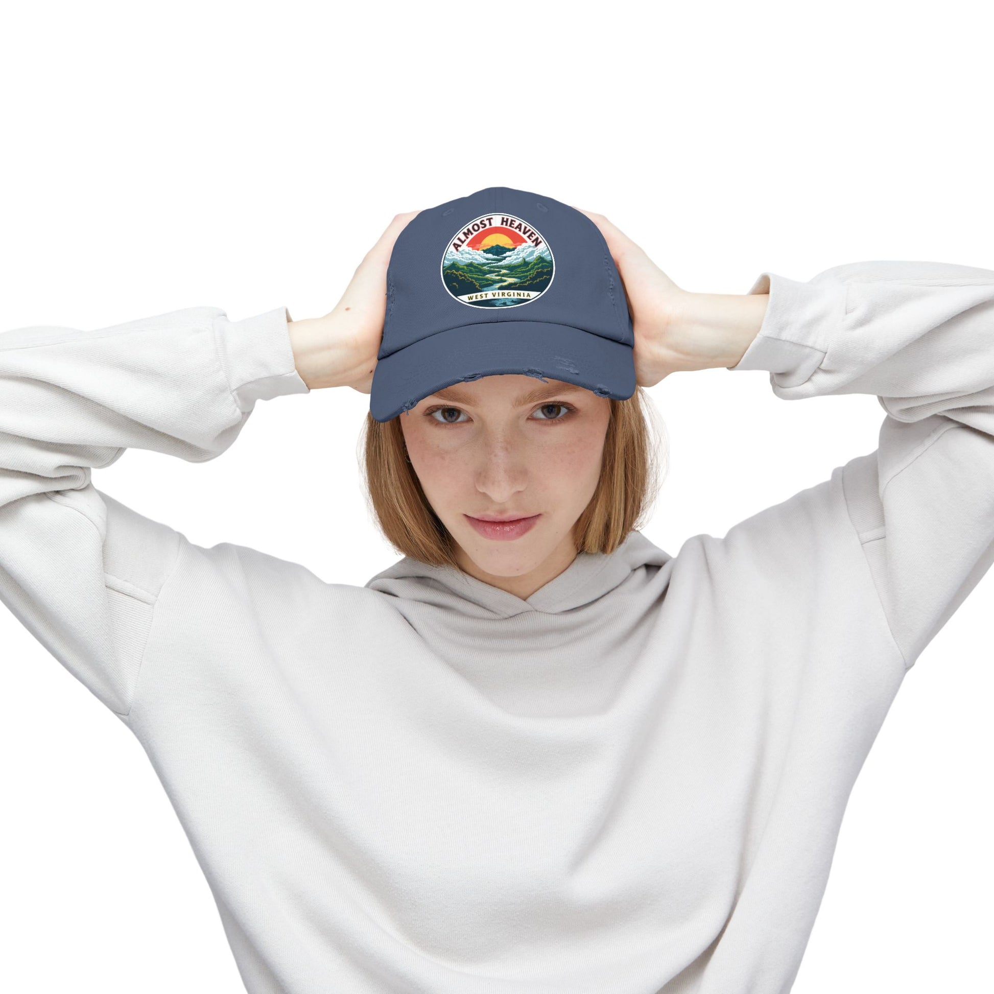 Vintage Dad Style Hat | "Almost Heaven West Virginia"-Nicodemus Studios