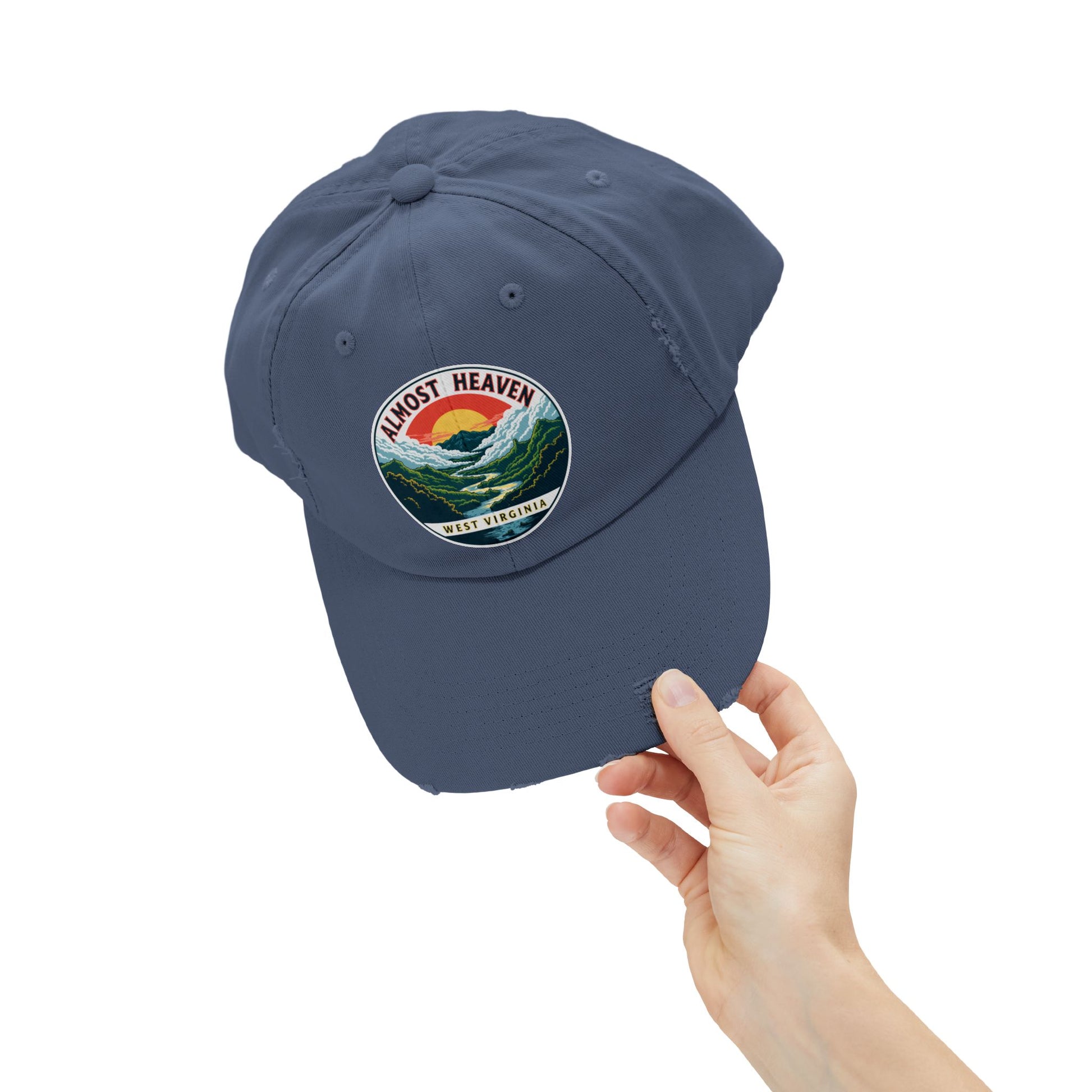 Vintage Dad Style Hat | "Almost Heaven West Virginia"-Nicodemus Studios