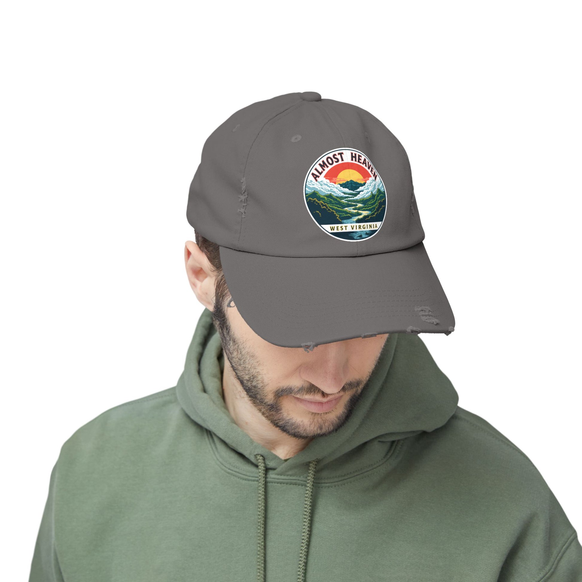 Vintage Dad Style Hat | "Almost Heaven West Virginia"-Nicodemus Studios