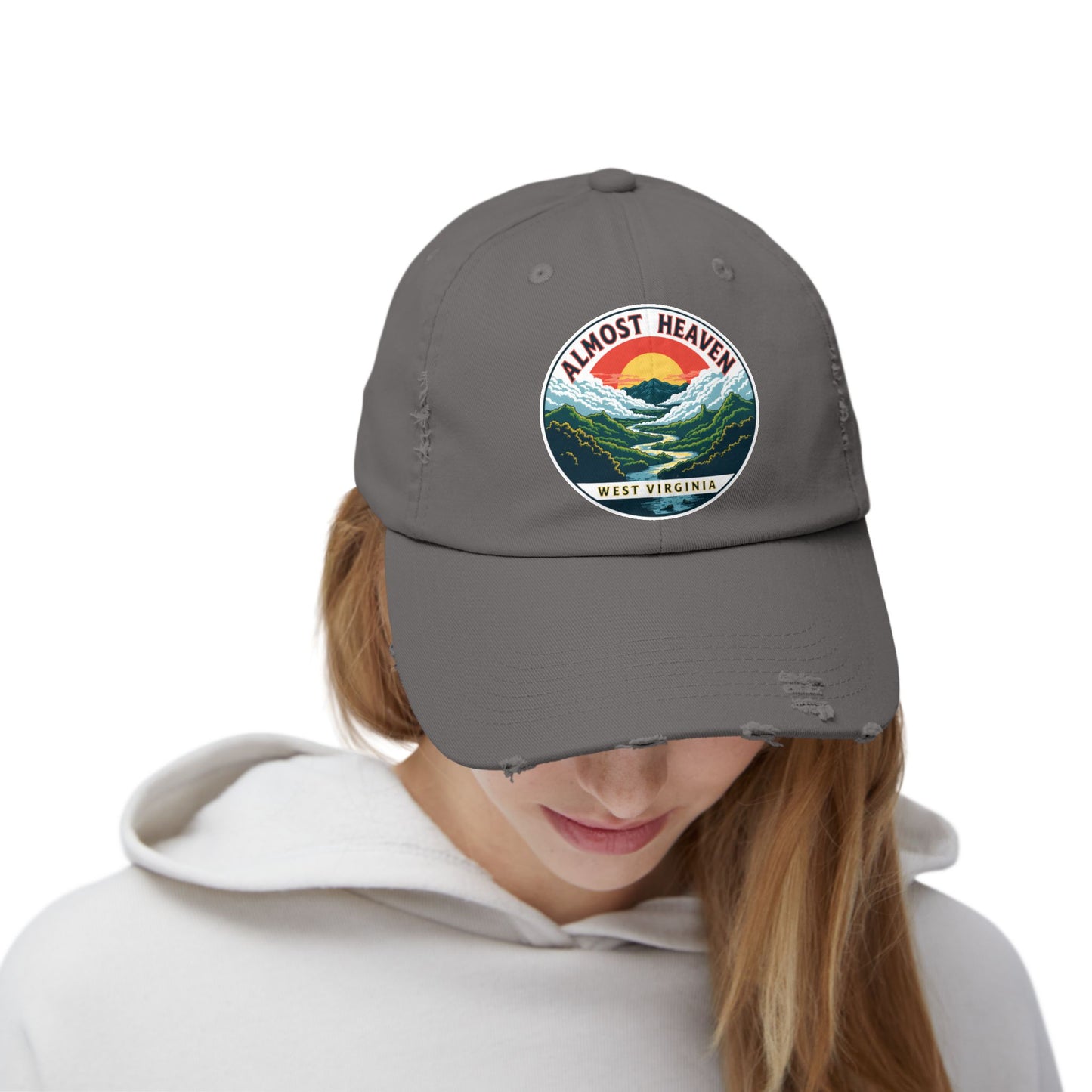 Vintage Dad Style Hat | "Almost Heaven West Virginia"-Nicodemus Studios