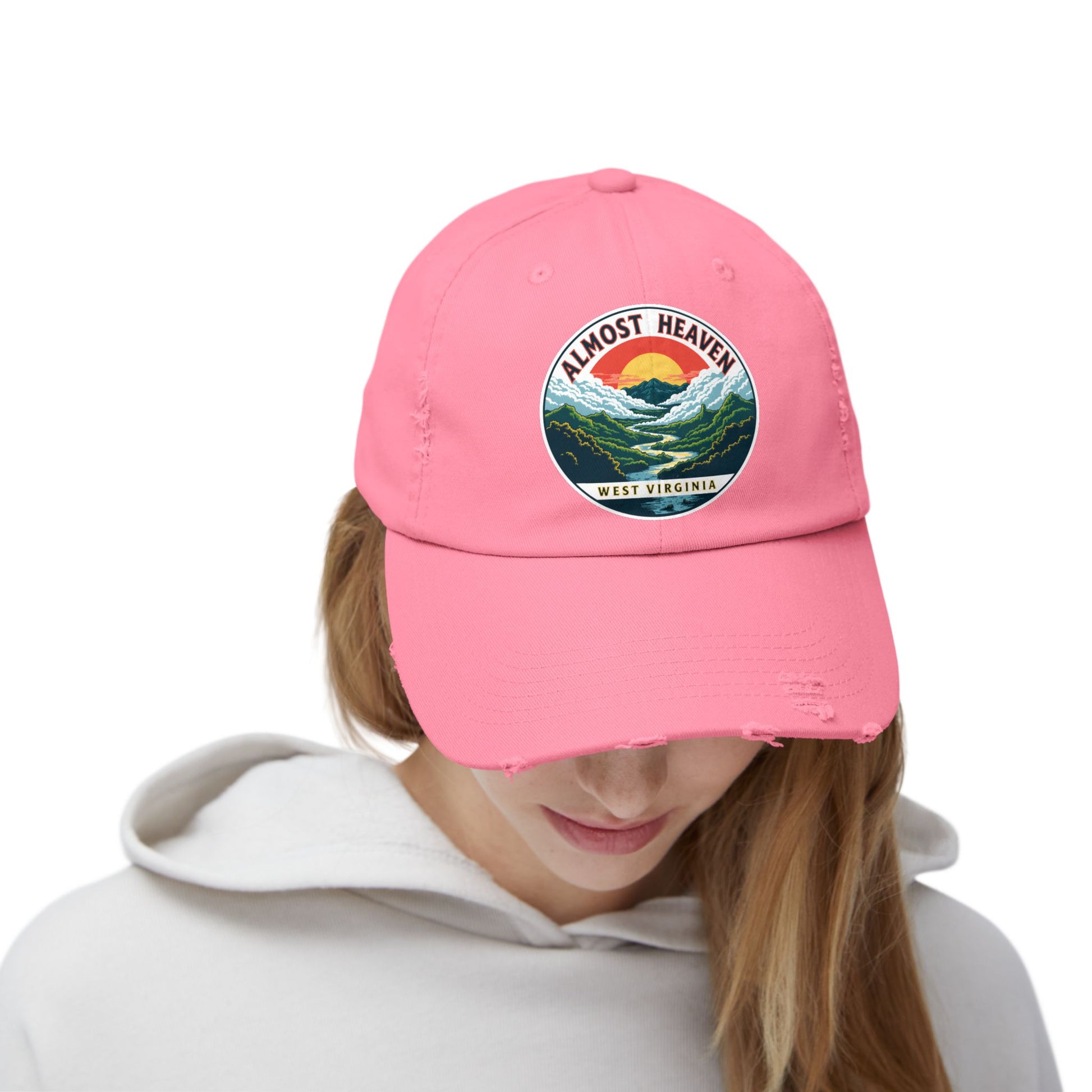 Vintage Dad Style Hat | "Almost Heaven West Virginia"-Nicodemus Studios