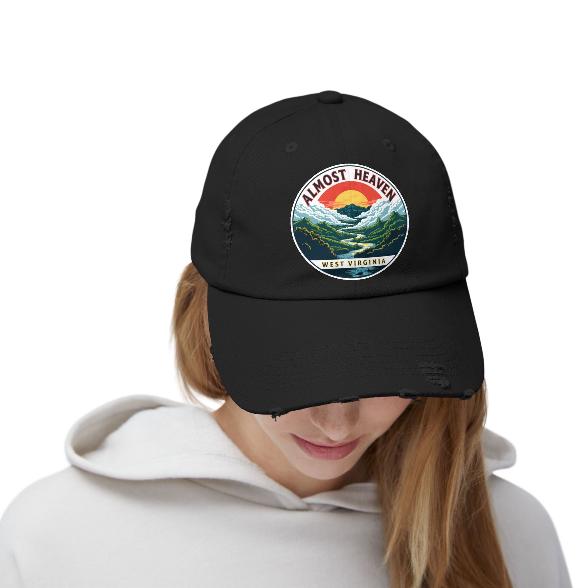 Vintage Dad Style Hat | "Almost Heaven West Virginia"-Nicodemus Studios