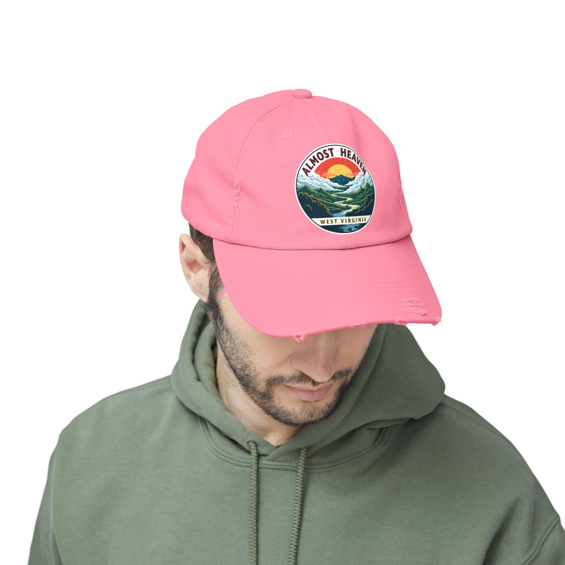 Vintage Dad Style Hat | "Almost Heaven West Virginia"-Nicodemus Studios