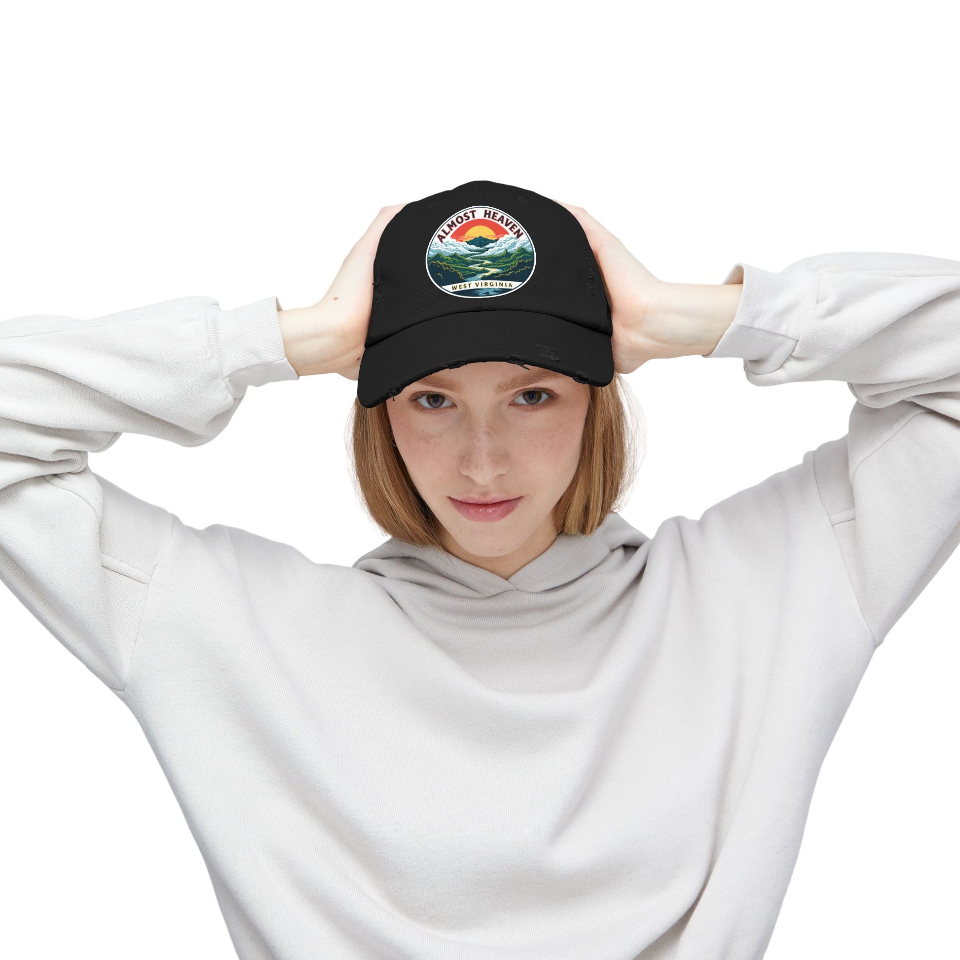 Vintage Dad Style Hat | "Almost Heaven West Virginia"-Nicodemus Studios