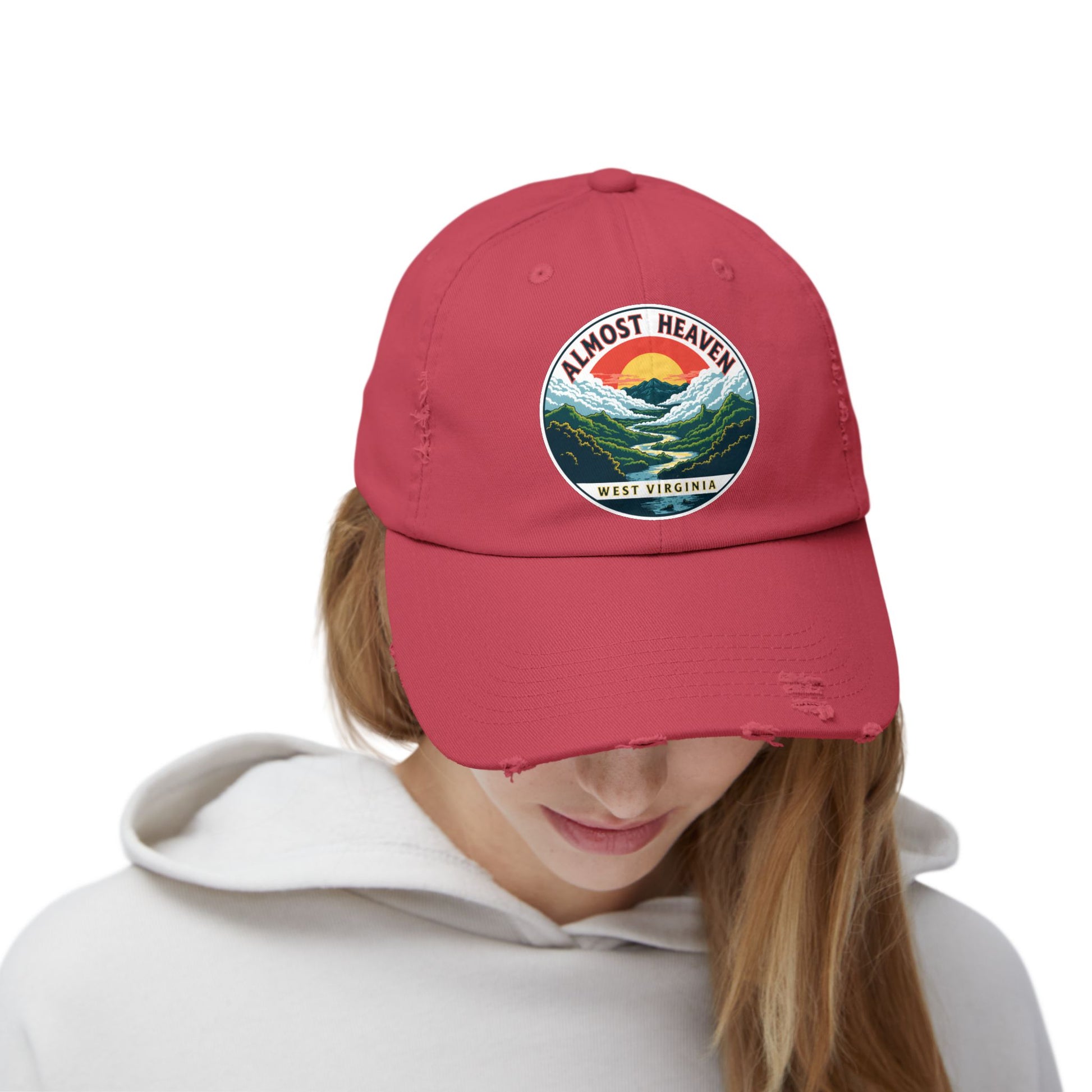 Vintage Dad Style Hat | "Almost Heaven West Virginia"-Nicodemus Studios