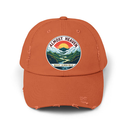 Vintage Dad Style Hat | "Almost Heaven West Virginia"-Burnt Orange-One size-Nicodemus Studios
