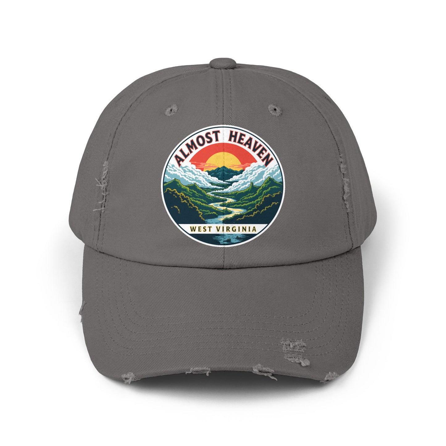Vintage Dad Style Hat | "Almost Heaven West Virginia"-Nickel-One size-Nicodemus Studios