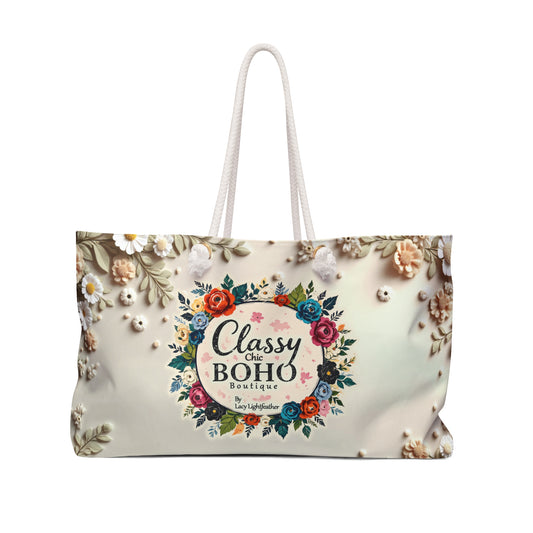 Weekender Bag | Classy Boho Chic Boutique-24" × 13"-Nicodemus Studios