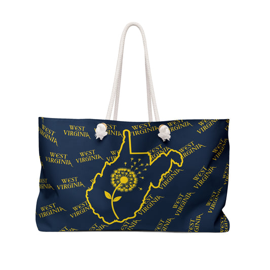 Weekender Bag | West Virginia Dandelion Design-24" × 13"-Nicodemus Studios