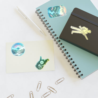 West Virginia Sticker Sheets - Vibrant Outdoor Theme with Scenic Graphics-Nicodemus Studios