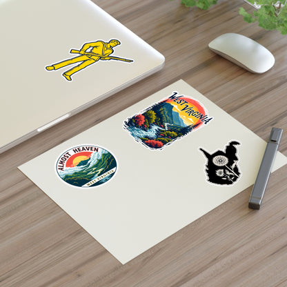 West Virginia Sticker Sheets - Vibrant Outdoor Theme with Scenic Graphics-Nicodemus Studios