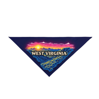 West Virginia Sunrise Pet Bandana 20" × 10" Pets