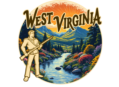 Women's Racerback Tank | West Virginia Vintage Mountaineer-Nicodemus Studios