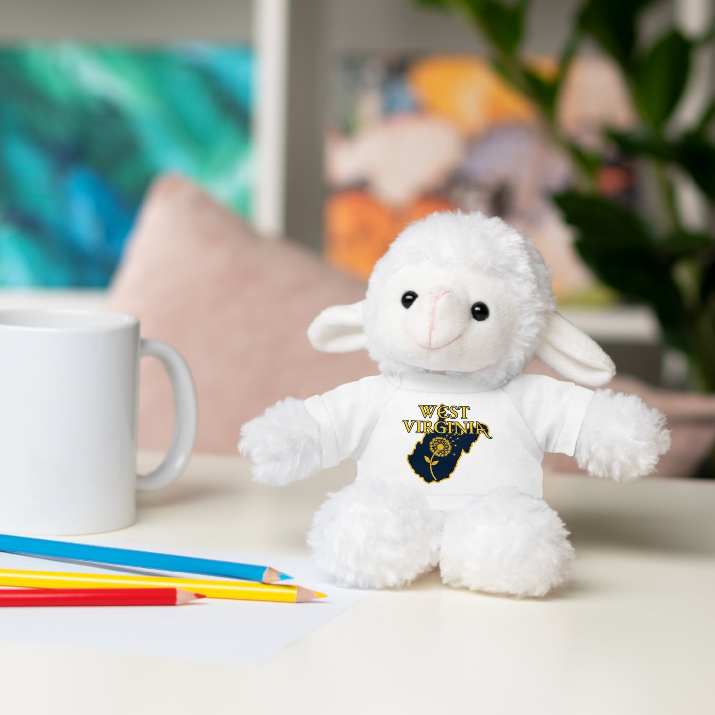 WV Plushies | West Virginia Dandelion Plushie Tee-Nicodemus Studios