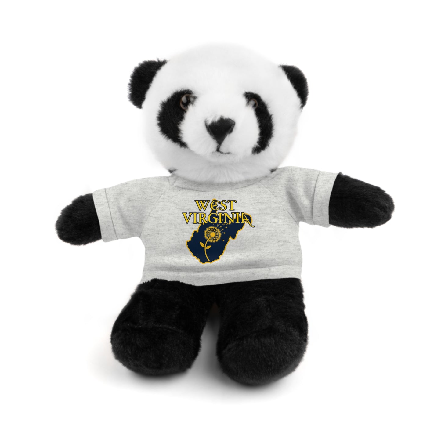 WV Plushies | West Virginia Dandelion Plushie Tee-Ash-Panda-8"-Nicodemus Studios
