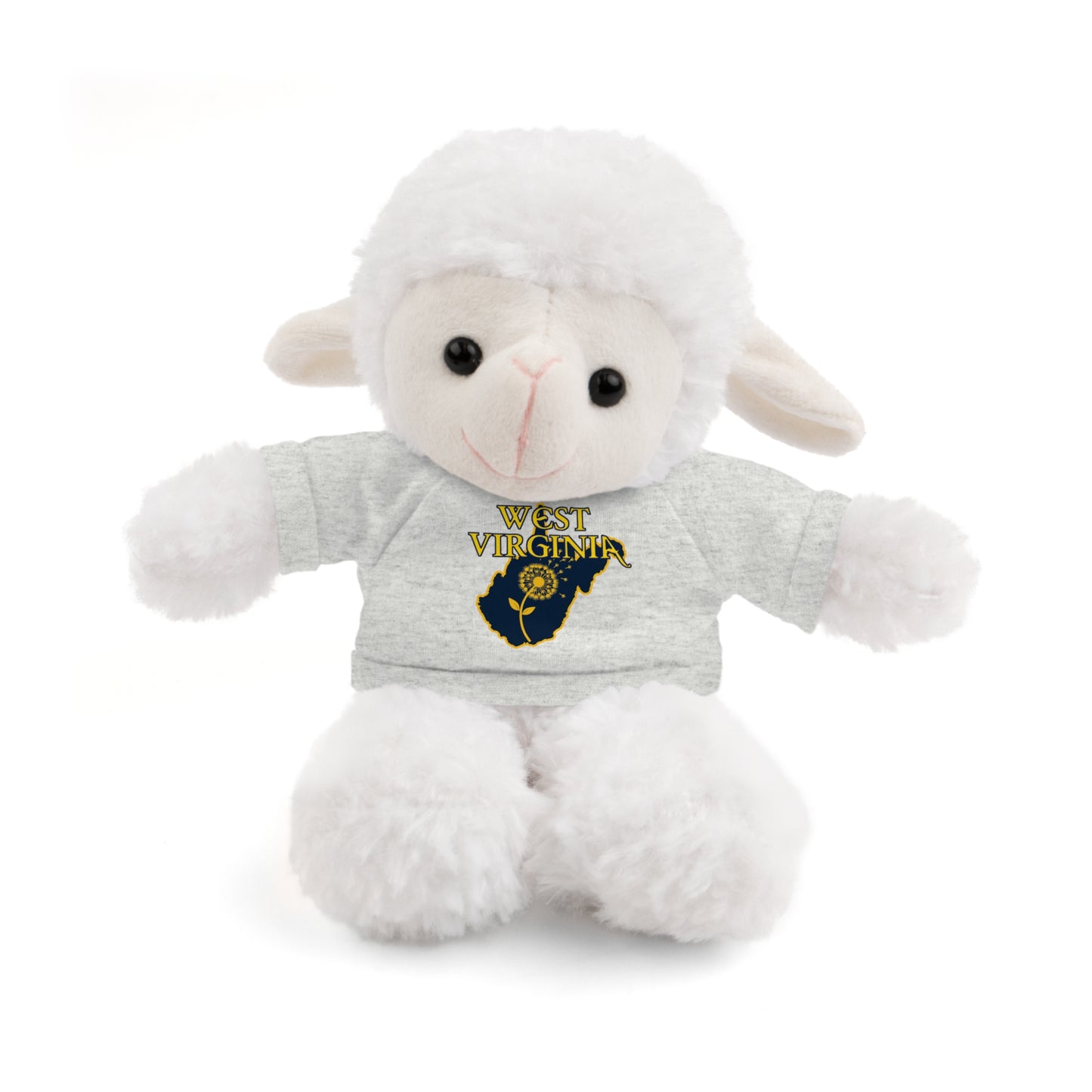 WV Plushies | West Virginia Dandelion Plushie Tee-Ash-Sheep-8"-Nicodemus Studios