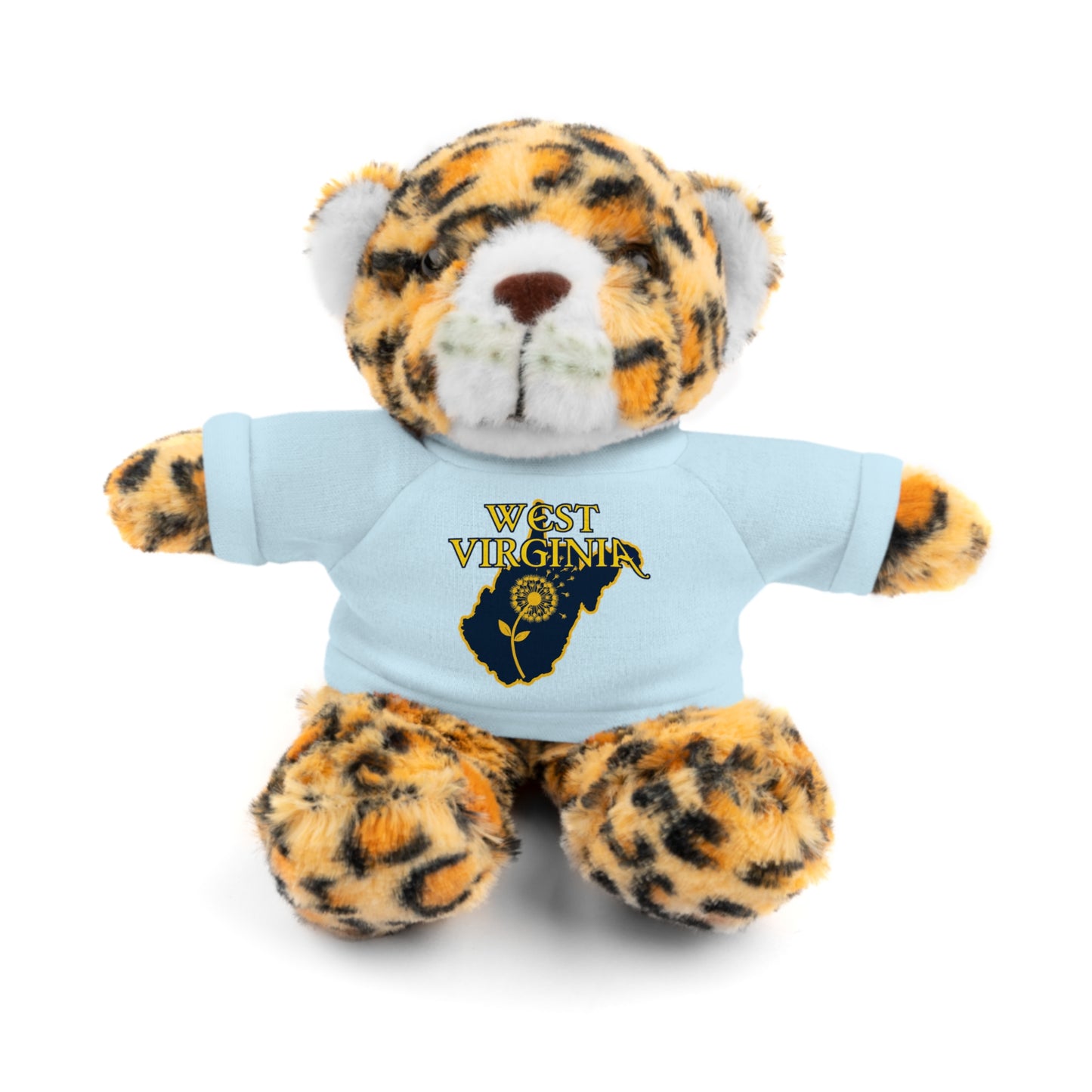 WV Plushies | West Virginia Dandelion Plushie Tee-Light Blue-Jaguar-8"-Nicodemus Studios