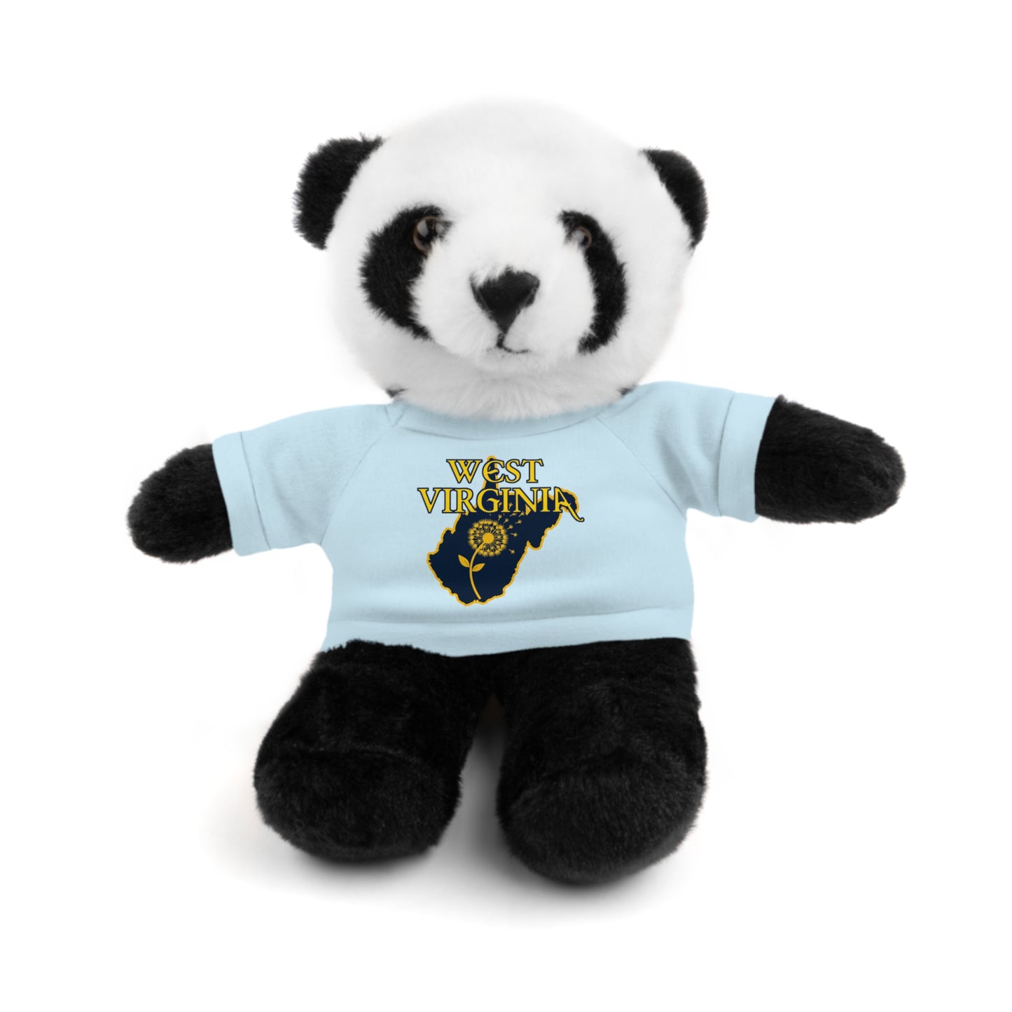 WV Plushies | West Virginia Dandelion Plushie Tee-Light Blue-Panda-8"-Nicodemus Studios
