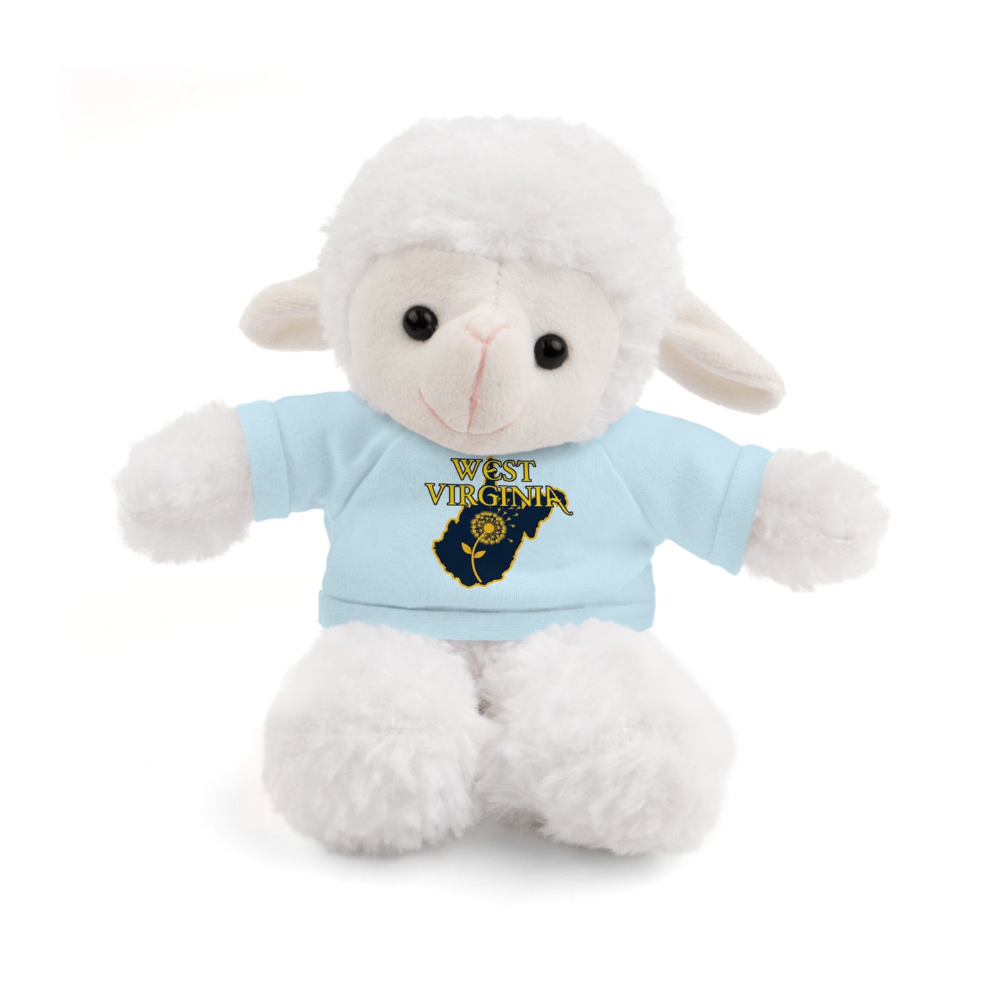 WV Plushies | West Virginia Dandelion Plushie Tee-Light Blue-Sheep-8"-Nicodemus Studios
