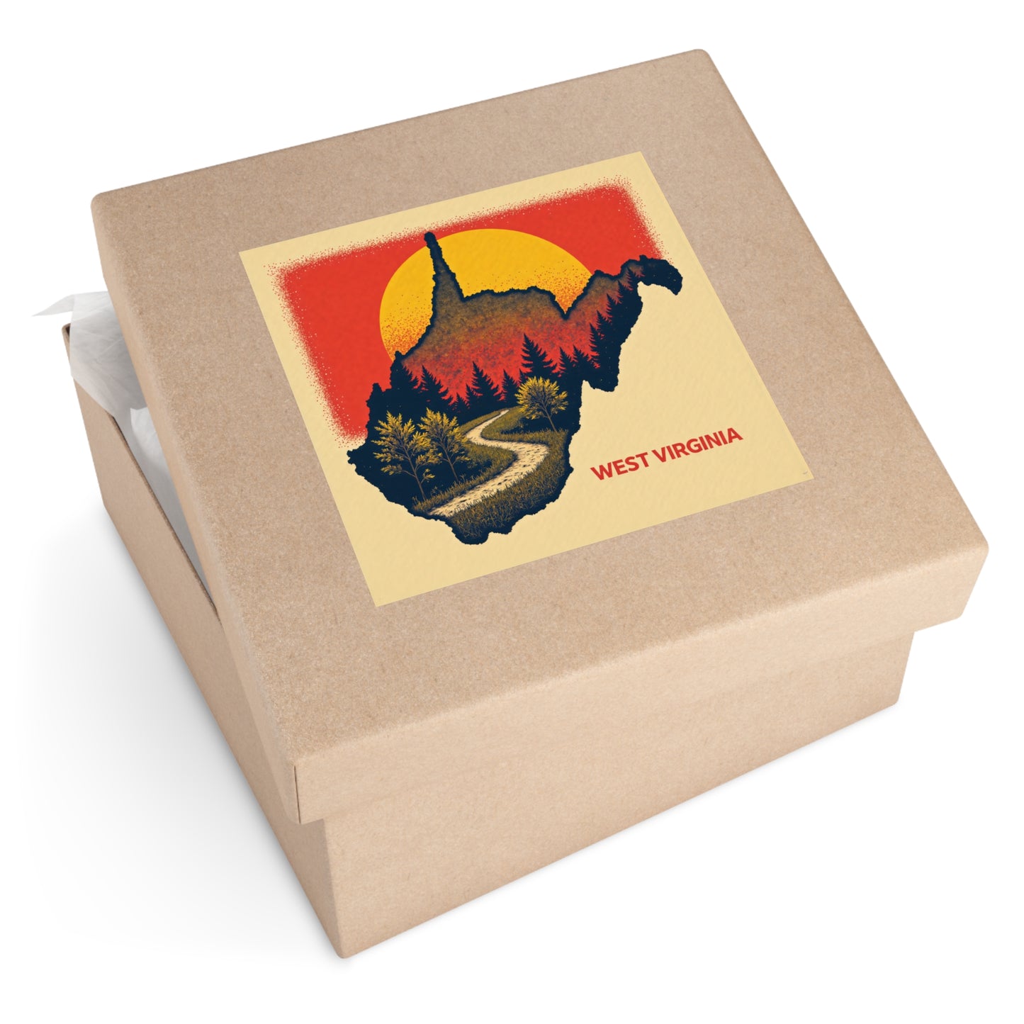 WV "Summer Whisper" Square Indoor/Outdoor sticker-Nicodemus Studios