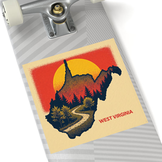 WV "Summer Whisper" Square Indoor/Outdoor sticker-Square-2" × 2"-White-Nicodemus Studios